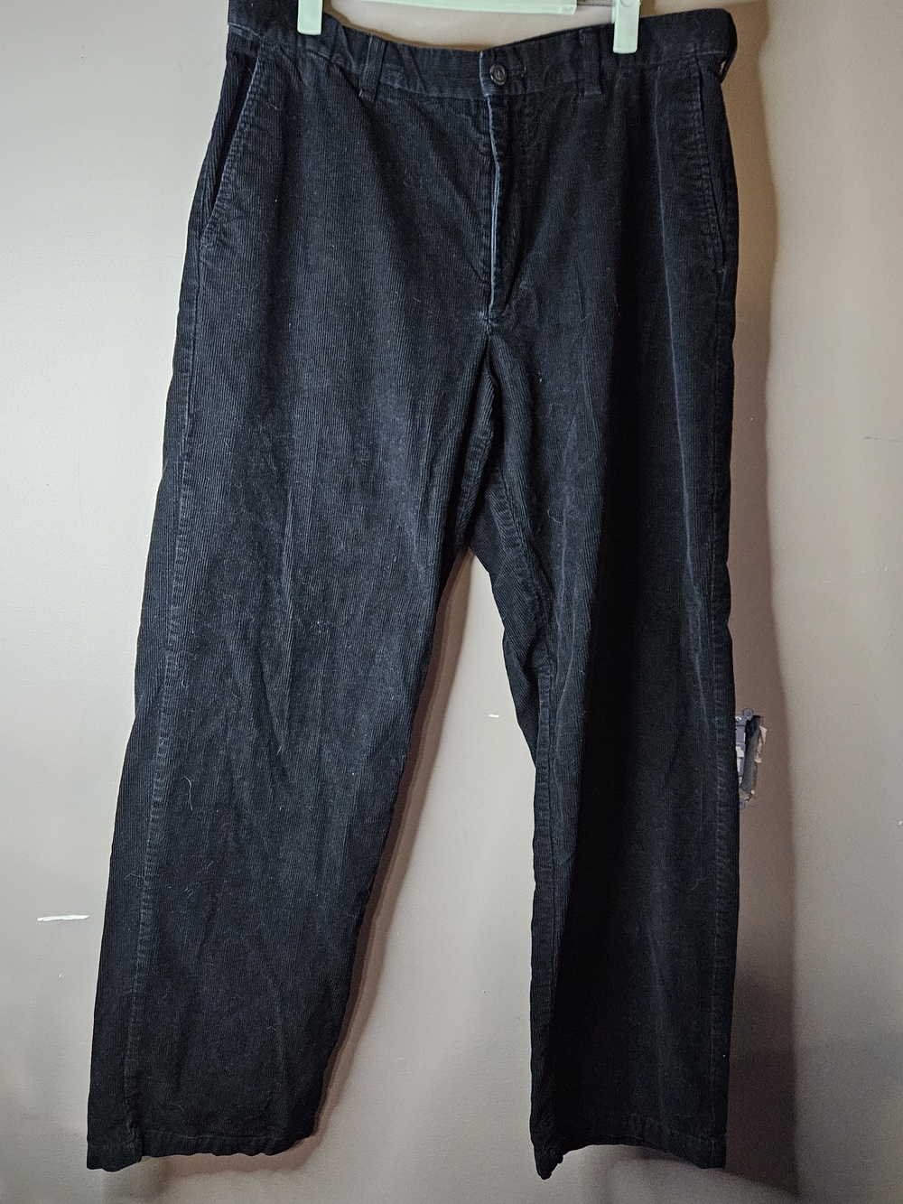 croft & barrow Black Corduroy Straight-Leg Men's Pants